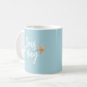 Mug Étoile de mer plage saisit le jour (Devant gauche)
