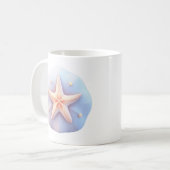 Mug Étoile de mer sur une pierre de forme unique (Devant gauche)
