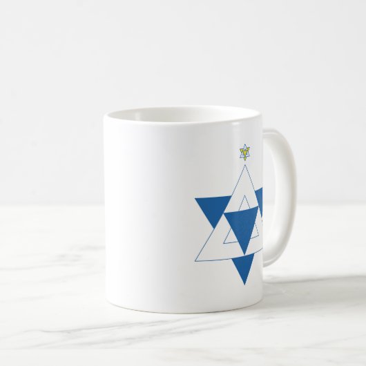 Mug Étoile de Noël de David (Devant droit)