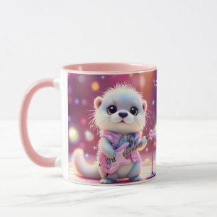 Mug Étoile de pop de loutre mignonne Imaginaire