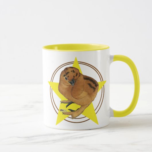 Mug Étoile de poussin rouge Silkie (Droite)