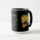 Mug Étoile des jumeaux, or (Devant droit)