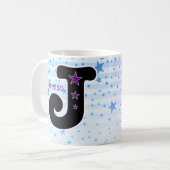 Mug ÉTOILE d'initiale de J (Devant gauche)