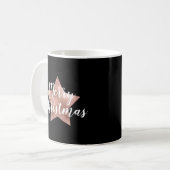 Mug Étoile noire festive Joyeux Noël (Devant gauche)