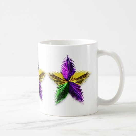 MUG ÉTOILE POURPRE DE MARDI GRAS DE VERT ET D'OR (Droite)