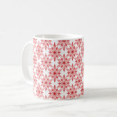 Mug étoilé rétro, rouge vif (Devant gauche)