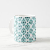 Mug étoilé rétro, Turquoise (Devant gauche)