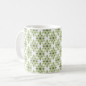 Mug étoilé rétro, Vert olive (Devant gauche)