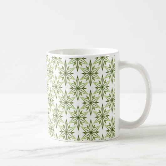 Mug étoilé rétro, Vert olive (Droite)