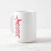 Mug Étoile rouge avec flèches chevron (Devant gauche)