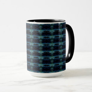 Mug Etoiles arc-en-ciel bleu vert, Motif Artdeco