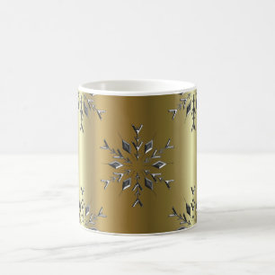 Mug Étoiles Argent Sur Noël Or