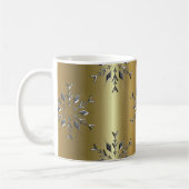 Mug Étoiles Argent Sur Noël Or (Gauche)