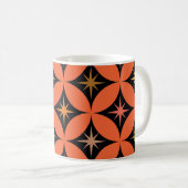 Mug Étoiles atomiques de milieu de siècle sur des cerc (Devant droit)