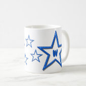 Mug - Étoiles avec initiales (Devant droit)