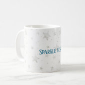 Mug Étoiles blanches scintillent (Devant gauche)