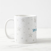 Mug Étoiles blanches scintillent (Gauche)