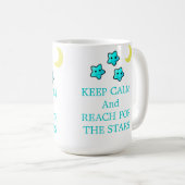 Mug Étoiles bleues avec citation (Devant droit)