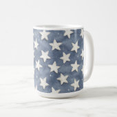Mug Étoiles Bleues Blanches (Devant droit)