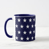 Mug Étoiles bleues marine et blanches (Gauche)