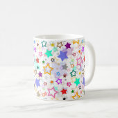 Mug Étoiles colorées blanches  (Devant droit)