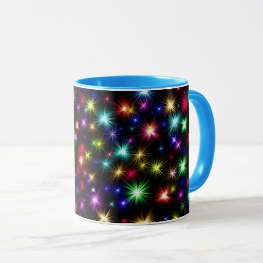 Mug Étoiles colorées Feu d'artifice Design-27317 (Devant droit)