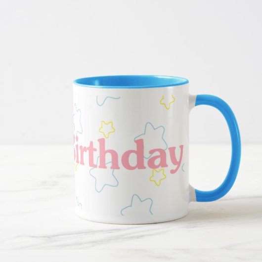 Mug Étoiles de joyeux anniversaire (Droite)