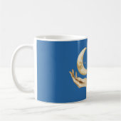 Mug Étoiles de Lune Bleue Main Or (Gauche)