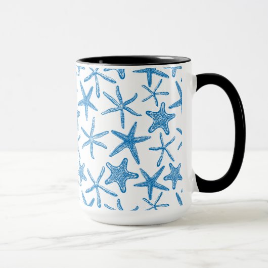 Mug étoiles de mer en bleu (Droite)