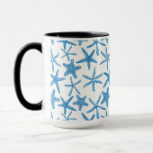 Mug étoiles de mer en bleu (Gauche)