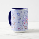 Mug étoiles de mer métallisé texturé cool doux (Devant gauche)