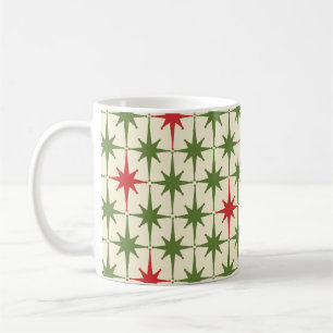 Mug Étoiles de Noël rétro moderne du milieu du siè