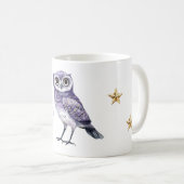 Mug Étoiles d'or de hibou violet (Devant droit)