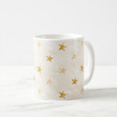 Mug Étoiles Dorées Crème (Devant droit)