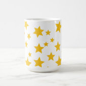 Mug étoiles dorées sur fond blanc (Centre)