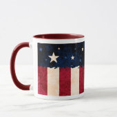Mug Étoiles et drapeau des Etats-Unis de style d'art (Gauche)