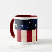 Mug Étoiles et drapeau des Etats-Unis de style d'art (Devant gauche)