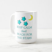 Mug Étoiles et Lune avec citation (Devant gauche)