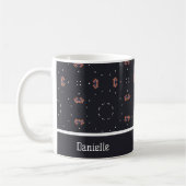 Mug Étoiles et motif d'engin spatial unique (Gauche)
