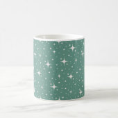 Mug Étoiles et points sur turquoise gris (Centre)