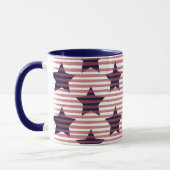 Mug Étoiles et rayures 4 juillet Amérique chic (Gauche)