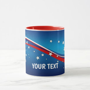 Mug Etoiles et rayures américaines personnalisables