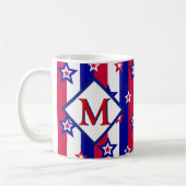 Mug Étoiles et rayures patriotiques fantaisistes avec (Gauche)