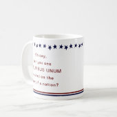 Mug Étoiles et rayures Rouge Blanc et Bleu (Devant gauche)