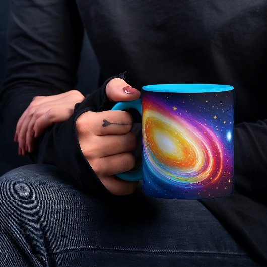 Mug étoiles galaxie design cool coloré imaginaire