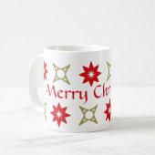 Mug Étoiles géométriques de Noël (Devant gauche)