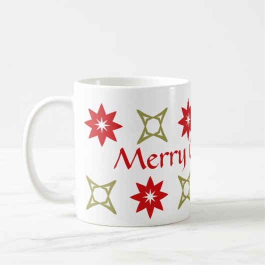 Mug Étoiles géométriques de Noël (Gauche)