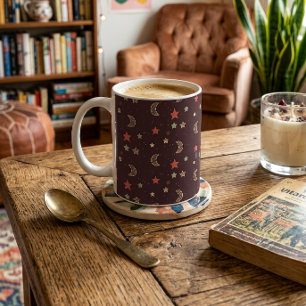 Mug Étoiles la nuit lune magique en Bourgogne et corai