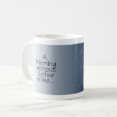 Mug Étoiles le matin bleu sans café (Devant gauche)