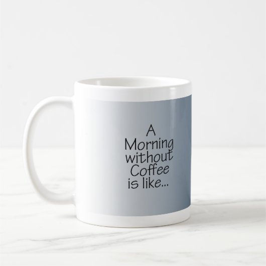 Mug Étoiles le matin bleu sans café (Gauche)